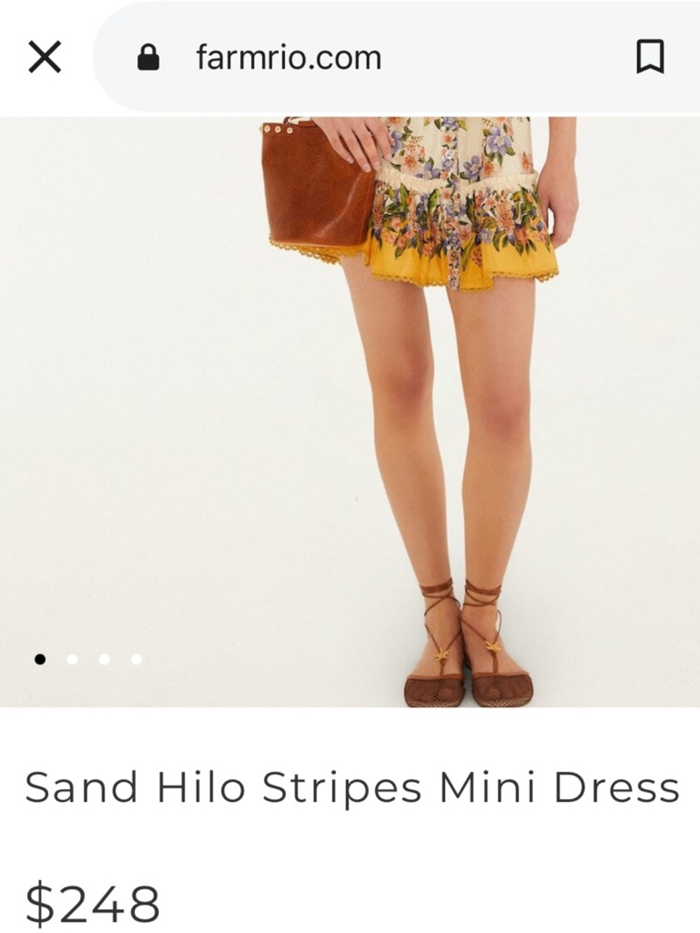 Farm Rio: Sand Hilo Stripes Mini Dress - Picture 9 of 10